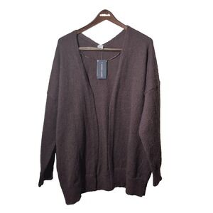 Melrose and Market Cardigan Sweater Womens XL Brown‎ Open Front Knit Cozy Soft
